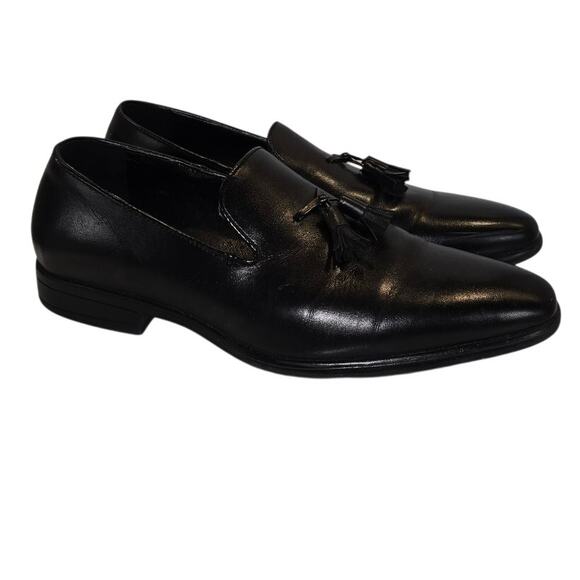 Van Heusen Men's Plain Toe Tassel Slip-On Loafer Black Size 8.5M - Picture 7 of 12